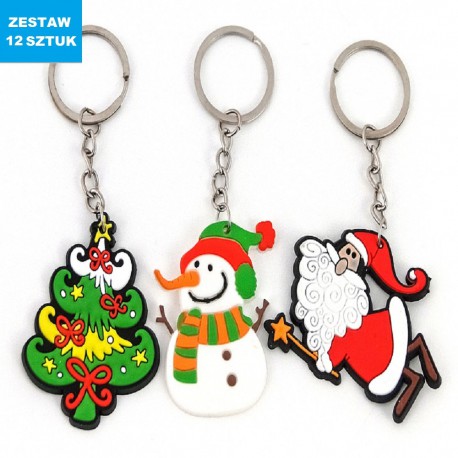 BRELOKI "GWIAZDKA - ŚWIĘTA" - 12 szt.