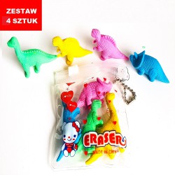 GUMKI SZKOLNE "DINO" - 4 szt.