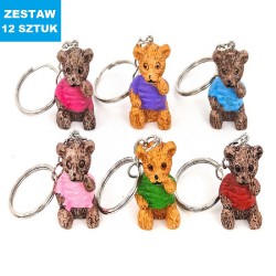 BRELOKI MISIE-2"  - 12 szt."