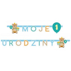 GIRLANDA DLA CHŁOPCA "MOJE 1 URODZINY"