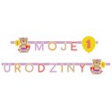 GIRLANDA DLA DZIEWCZYNKI "MOJE 1 URODZINY"