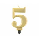 ŚWIECZKA ZŁOTA CYFRA "5"