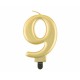 ŚWIECZKA ZŁOTA CYFRA "9"