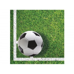 SERWETKI URODZINOWE "PIŁKA NOŻNA" - 33 CM - 20 SZT.