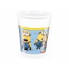 KUBECZKI URODZINOWE MINIONKI - 200 ML - 8 SZT.