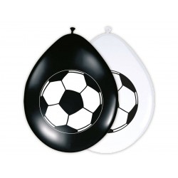 BALONY Z NADRUKIEM "PIŁKA NOŻNA" - 8 SZT.