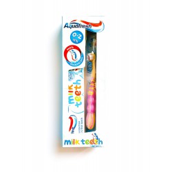 AQUAFRESH MILK TEETH (0-2 LAT) ZESTAW (PASTA DO ZĘBÓW + SZCZOTECZKA DO ZĘBÓW (różowa)