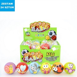 PIŁKI PIANKOWE "ANIMAL-EYE" - 24 szt.