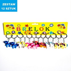 BRELOKI  "JEDNOROŻEC - 11" - 12 szt.