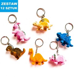 BRELOKI "DINOZAUR-2"- 12 szt.
