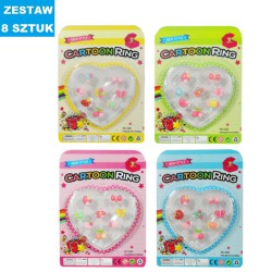 PIERŚCIONKI "CARTOON"- 8  szt.