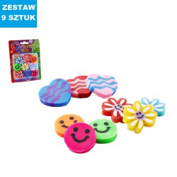 GUMKI SZKOLNE "MIX-1" - 9 szt.