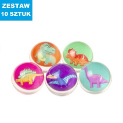PIŁKI KAUCZUKOWE "DINO"- 10 szt.