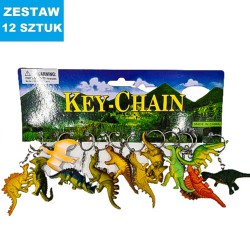 BRELOKI "DINOZAURY-6"- 12 szt.
