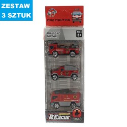 AUTA METALOWE "FIRE FIGHTING-PREMIUM" - 3 szt.