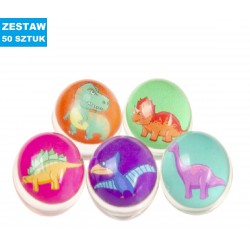 PIŁKI KAUCZUKOWE "DINO"- 50 szt.
