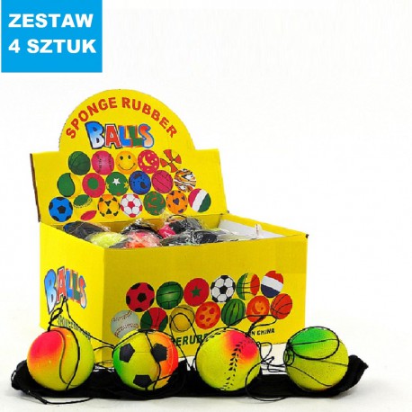 PIŁKI NA GUMCE "SERIA 2"- 4 szt.