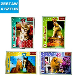 MINI PUZZLE  "UROCZE PUPILE-1"- 4 szt.