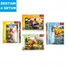 MINI PUZZLE  "DINOZAURY"- 4 szt.