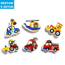 GUMKI SZKOLNE "POJAZDY-2" - 6 szt.