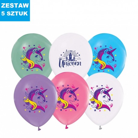 BALONY "JEDNOROŻEC" - 5 szt.