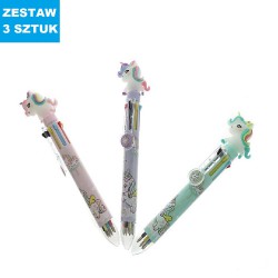 DŁUGOPISY "JEDNOROŻEC-MIX COLOR -1"- 3 szt.