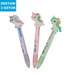DŁUGOPISY "JEDNOROŻEC-MIX COLOR 2"- 3 szt.