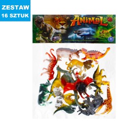 ZWIERZĘTA I DINOZAURY "SERIA-2" - 16 szt.