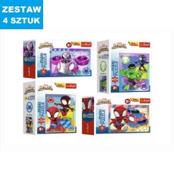 MAXI PUZZLE  "SPIDEY I PRZYJACIELE"- 4 szt.