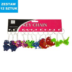 BRELOKI "DINOZAURY - 18"  - 12 szt.