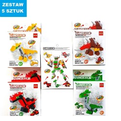 KLOCKI "DINOZAURY"- 5 szt.