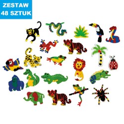 NAKLEJKI PIANKOWE "ZWIERZĄTKA" - 48 szt.