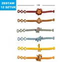 BRANSOLETKI GUMOWE "DZIKIE ZWIERZĘTA" -12 szt.