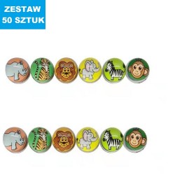 PIŁKI KAUCZUKOWE "ANIMALS"- 50 szt.