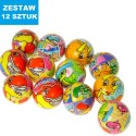 PIŁKI PIANKOWE "DINO - 4" - 12 szt.