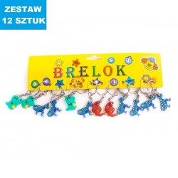 BRELOKI "DINOZAURY - 20"  - 12 szt.