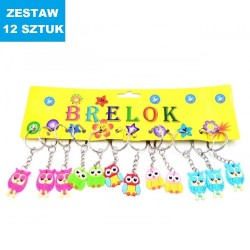 BRELOKI "SOWY - 6" - 12 szt.