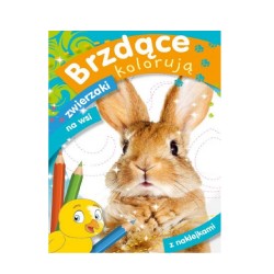 KOLOROWANKA Z NAKLEJKAMI  "Brzdące kolorują zwierzaki na wsi"