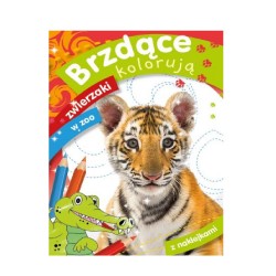 KOLOROWANKA Z NAKLEJKAMI  "Brzdące kolorują zwierzaki w ZOO"