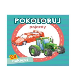 KOLOROWANKA  "POKOLORUJ POJAZDY + NAKLEJKI"