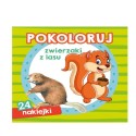 KOLOROWANKA  "POKOLORUJ ZWIERZAKI Z LASU + NAKLEJKI"