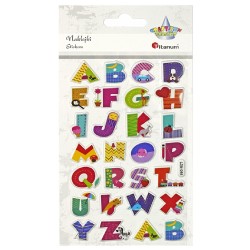NAKLEJKI WYPUKŁE "ALFABET"