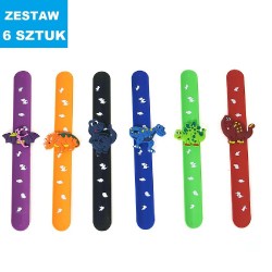 BRANSOLETKI SAMOZACISKOWA "DINO" - 6 szt.