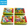 MINI PUZZLE  "BAJKOWY ŚWIAT" - 4 szt.