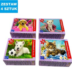 MINI PUZZLE  "ZWIERZĄTKA" - 4 szt.