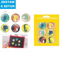 MAGNESY "DINOZAURY"- 6 szt.