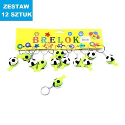BRELOKI GWIZDKI "PIŁKA - 3" - 12 szt.