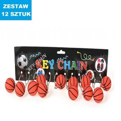 BRELOKI "PIŁKA DO KOSZA" - 12 szt.