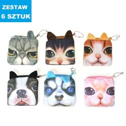 PORTMONETKI "PSY I KOTY" (SERIA 3)  - 6 szt.