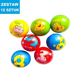 PIŁKI PIANKOWE "CYFERKI" - 12 szt.